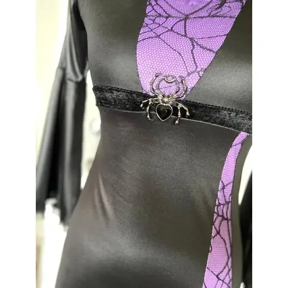 Girls Spider Sorceress Witch Costume‎ Spirit Halloween Small - Picture 3 of 11